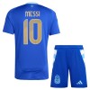 Officiële Voetbalshirt + Korte Broek Argentinië Messi 10 Uit 2024 - Kids